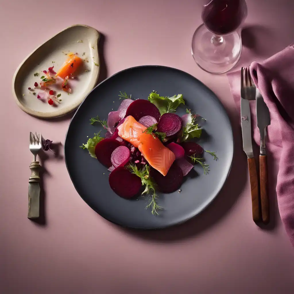 Beet Salad with Smoked Trout