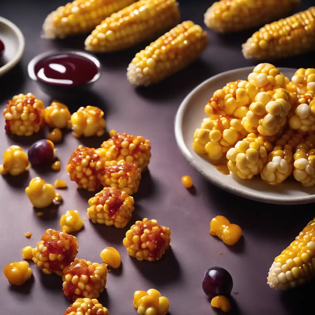 Puffed Corn with Plum Sauce