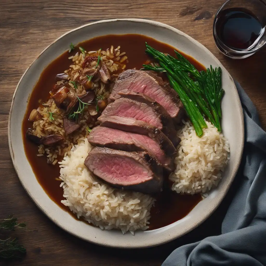 Lamb Rump with Rice Pilaf