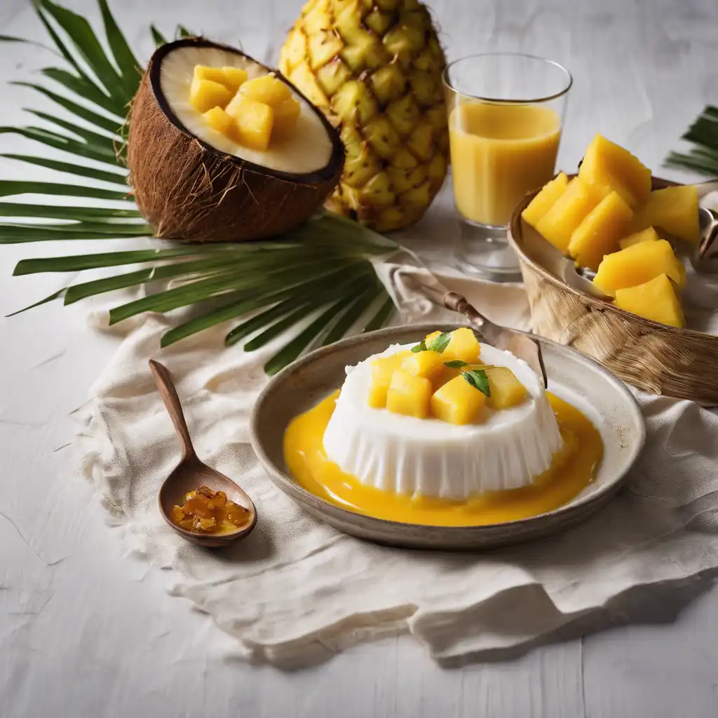 Coconut Pudding with Caramelized Pineapple