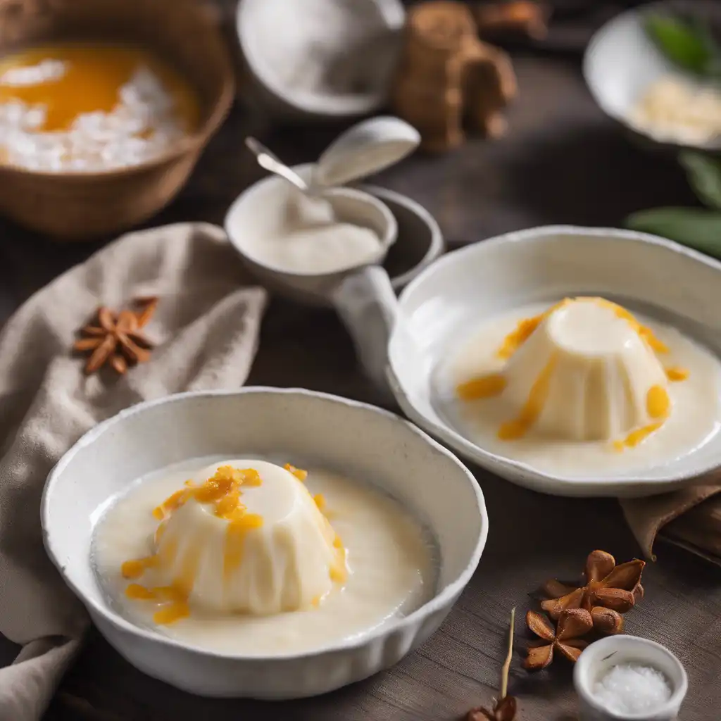 Coconut Pudding with Ginger