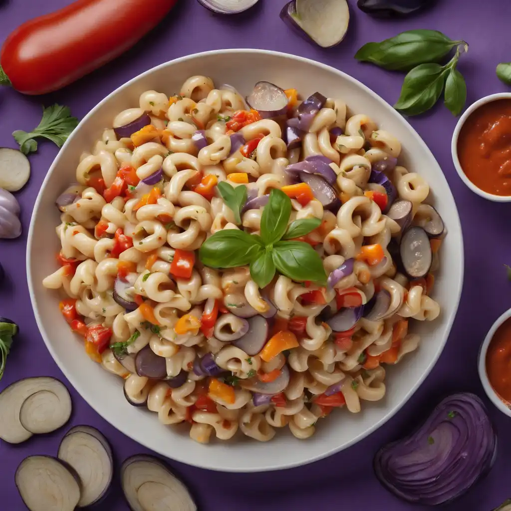 Macaroni Salad with Eggplant Sauce