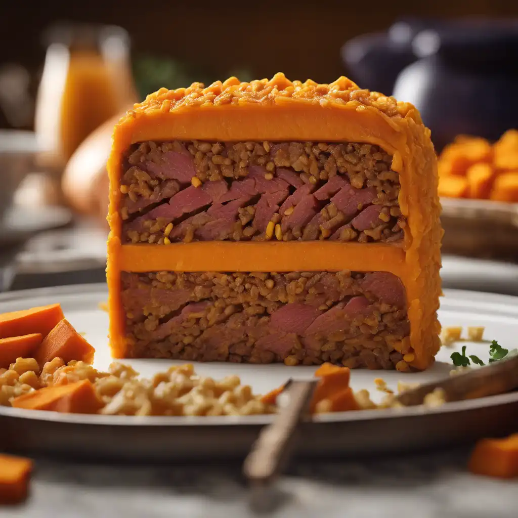 Beef Cake with Sweet Potato Filling