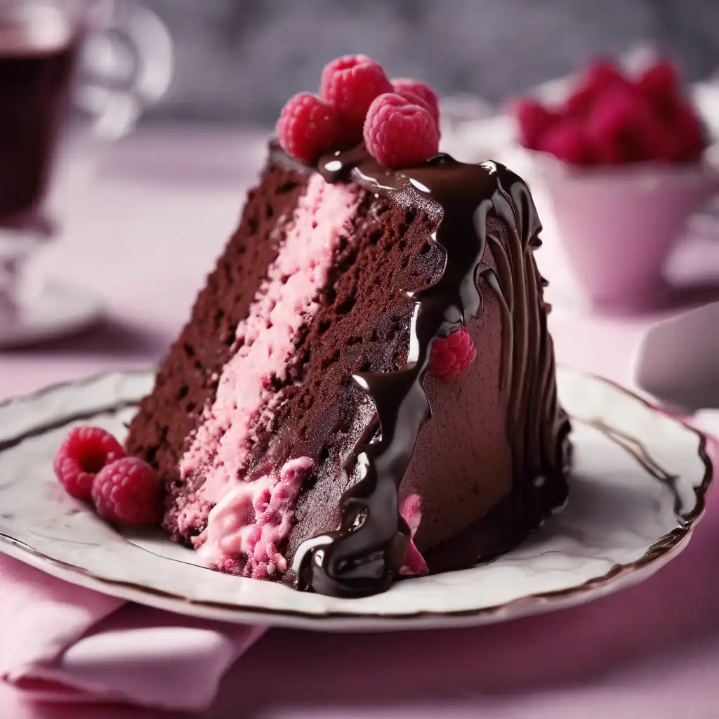 Cake with Raspberry Cream