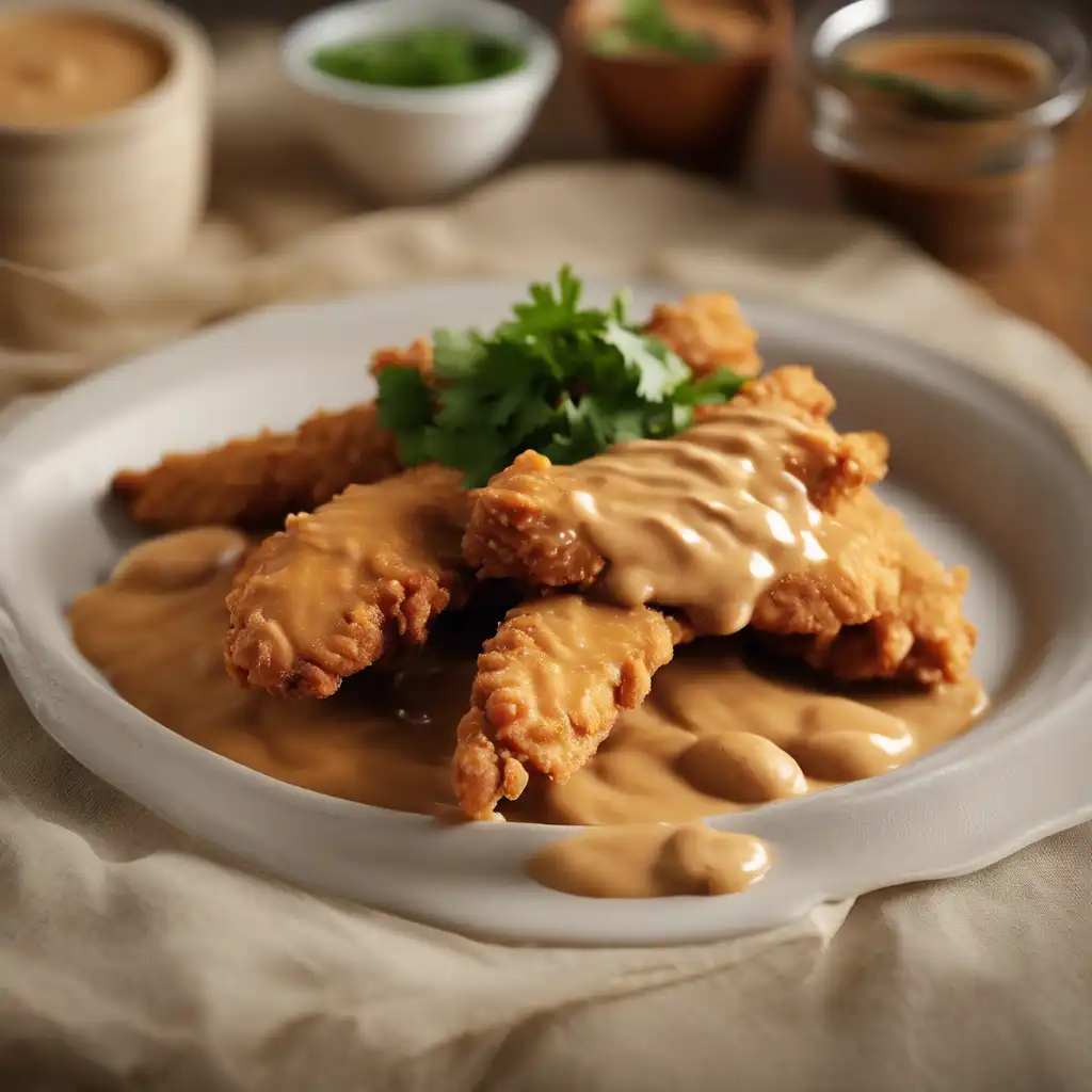 Chicken Fingers with Peanut Sauce