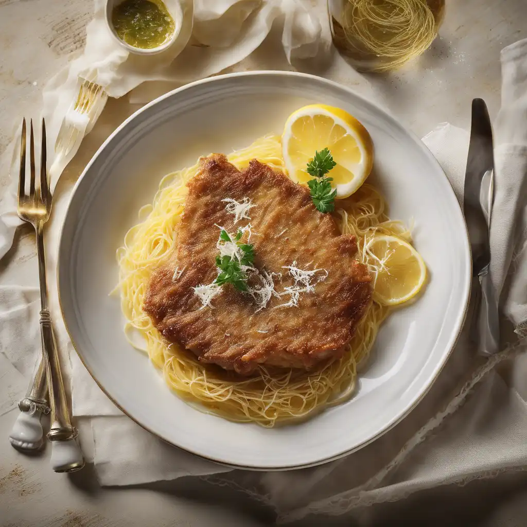 Veal Cutlets with Angel Hair Pasta