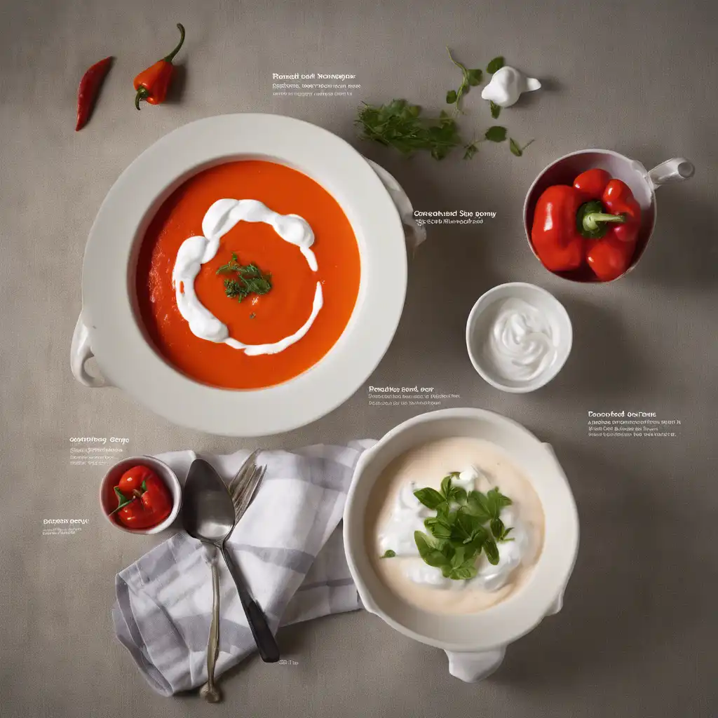 Roasted Red Pepper Soup with Yogurt