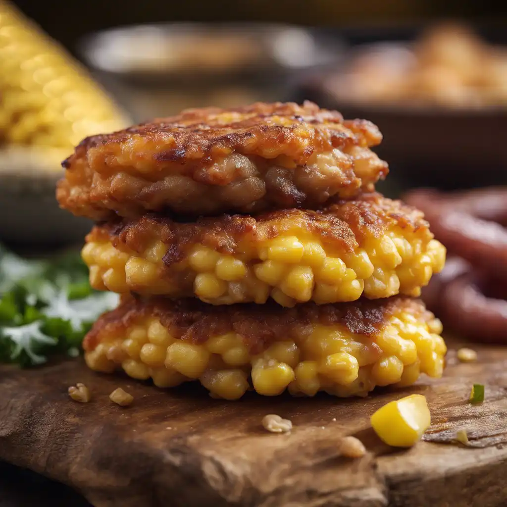 Corn Fritter with Calabresa Sausage Filling