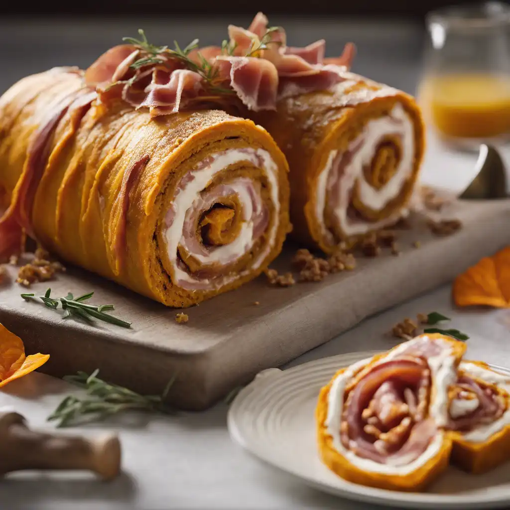 Pumpkin Roll with Prosciutto Filling