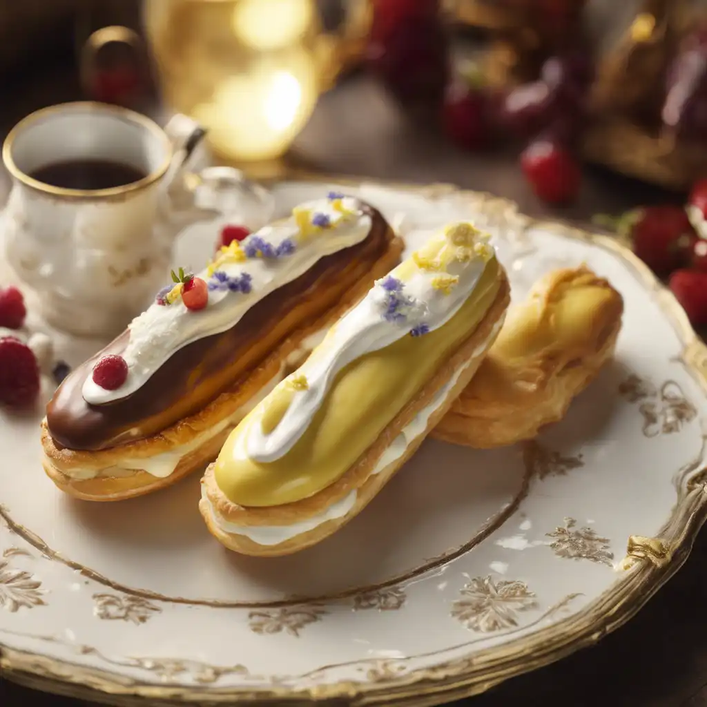 Cream-Filled Éclairs with Whipped Cream