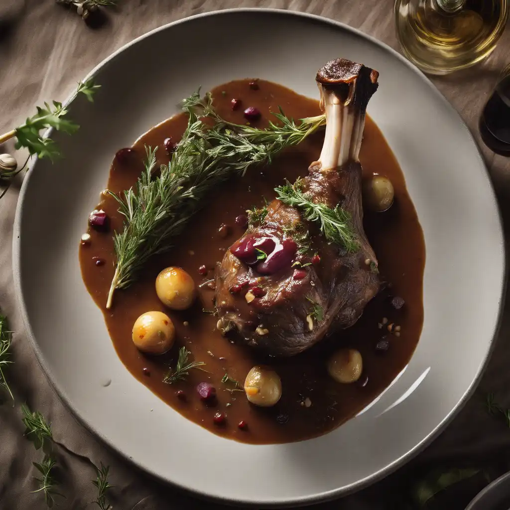 Lamb Shank with Herbs and Wine