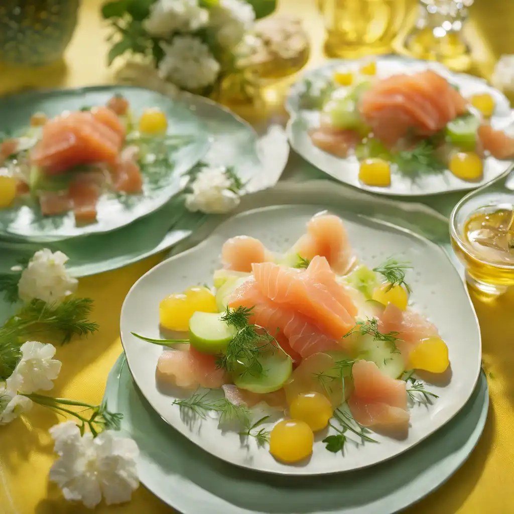 Honey Salad with Smoked Salmon