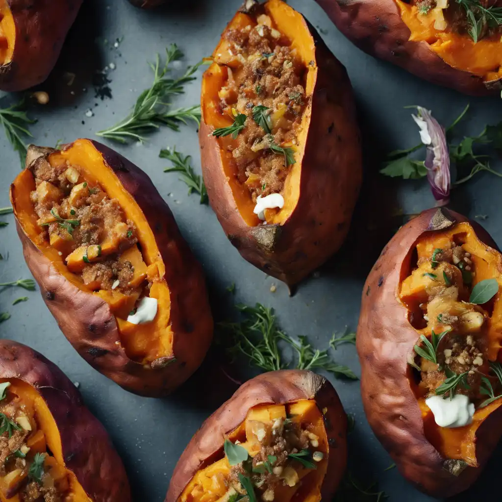 Roasted Stuffed Sweet Potatoes