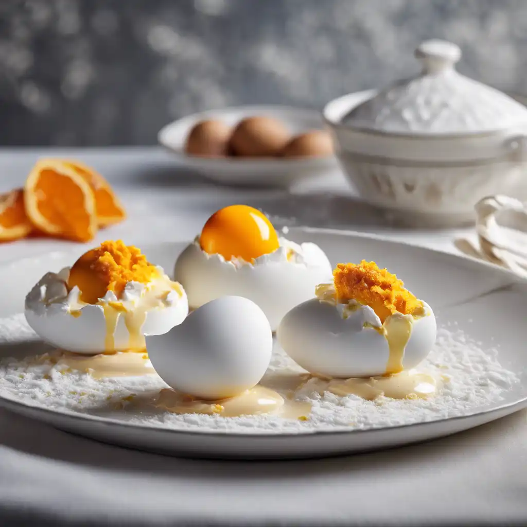 Snowy Eggs with Ginger Cream