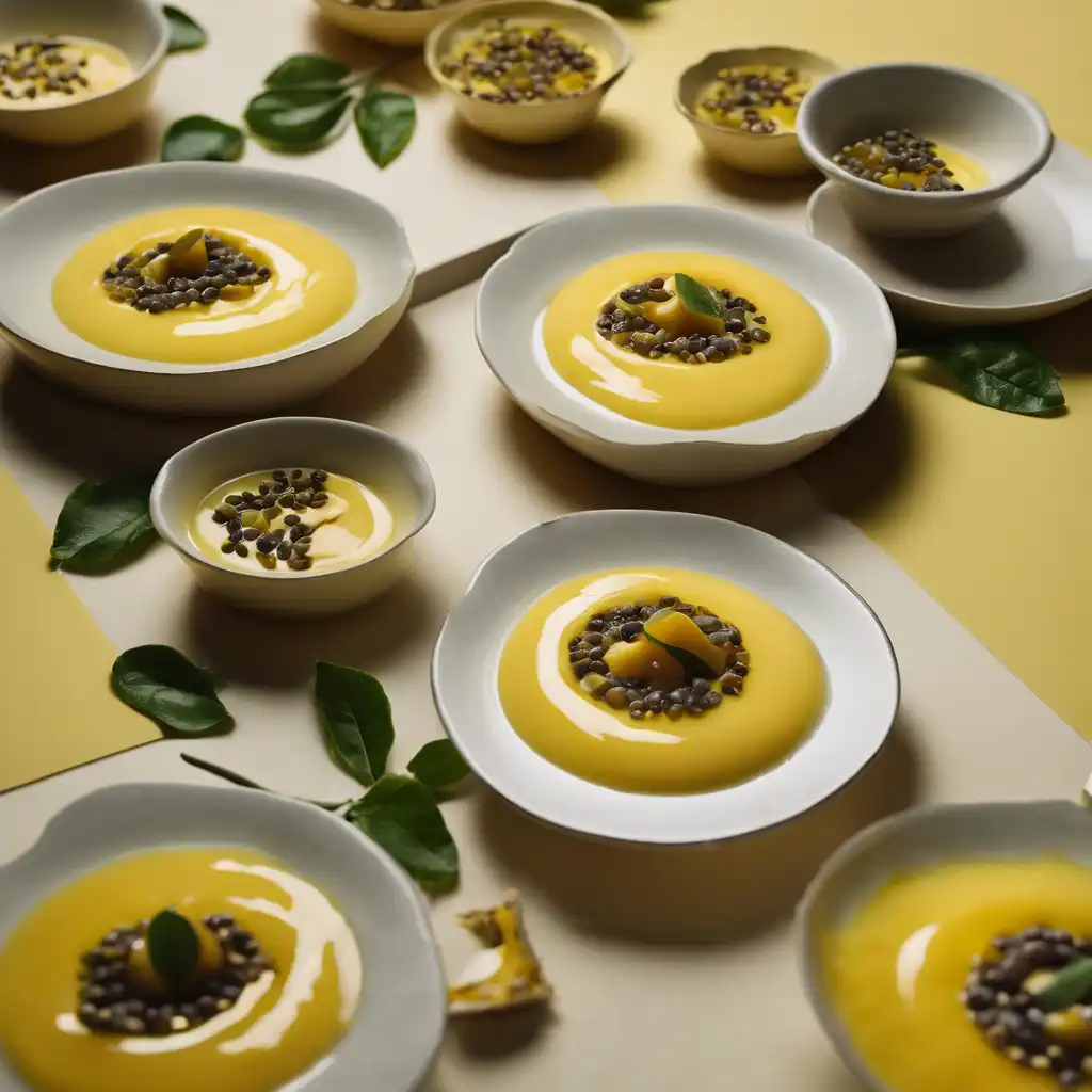 Passion Fruit Custard with Seeds