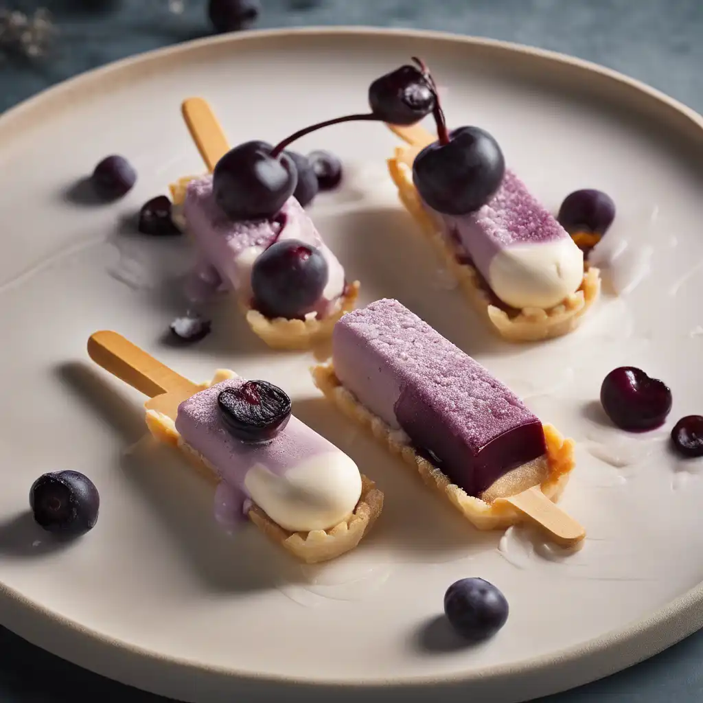 Cream Popsicle Tart with Damson Cream