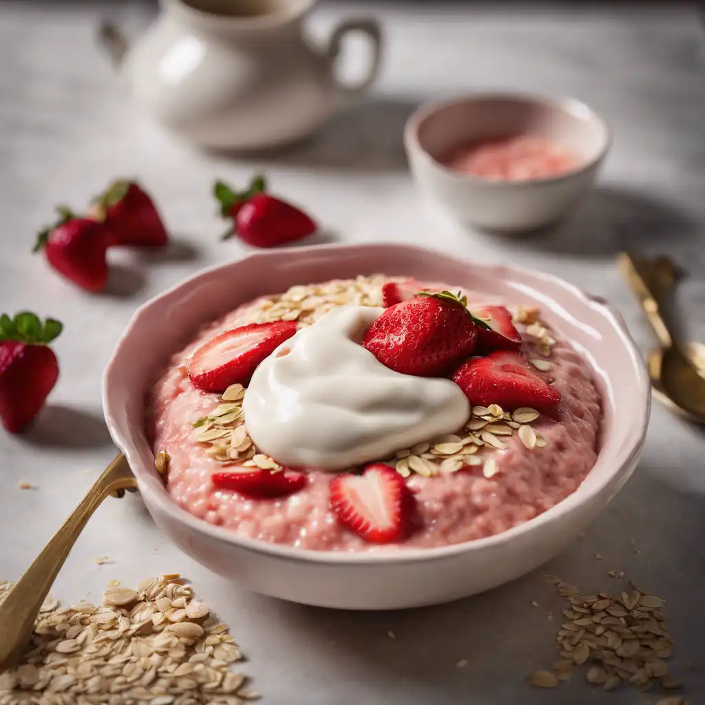 Strawberry Oat Pudding