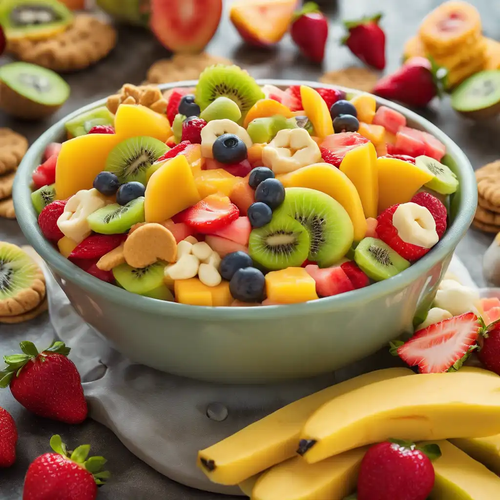 Fruit Salad with Little Cookies