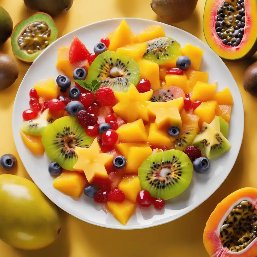 Fresh Fruit Salad with Passionfruit Syrup