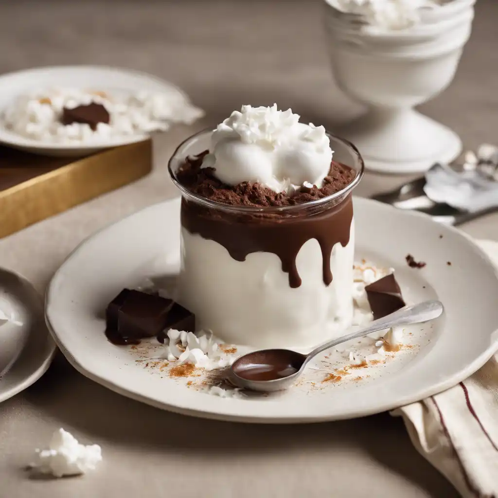 Chocolate Pudding with Coconut Cream