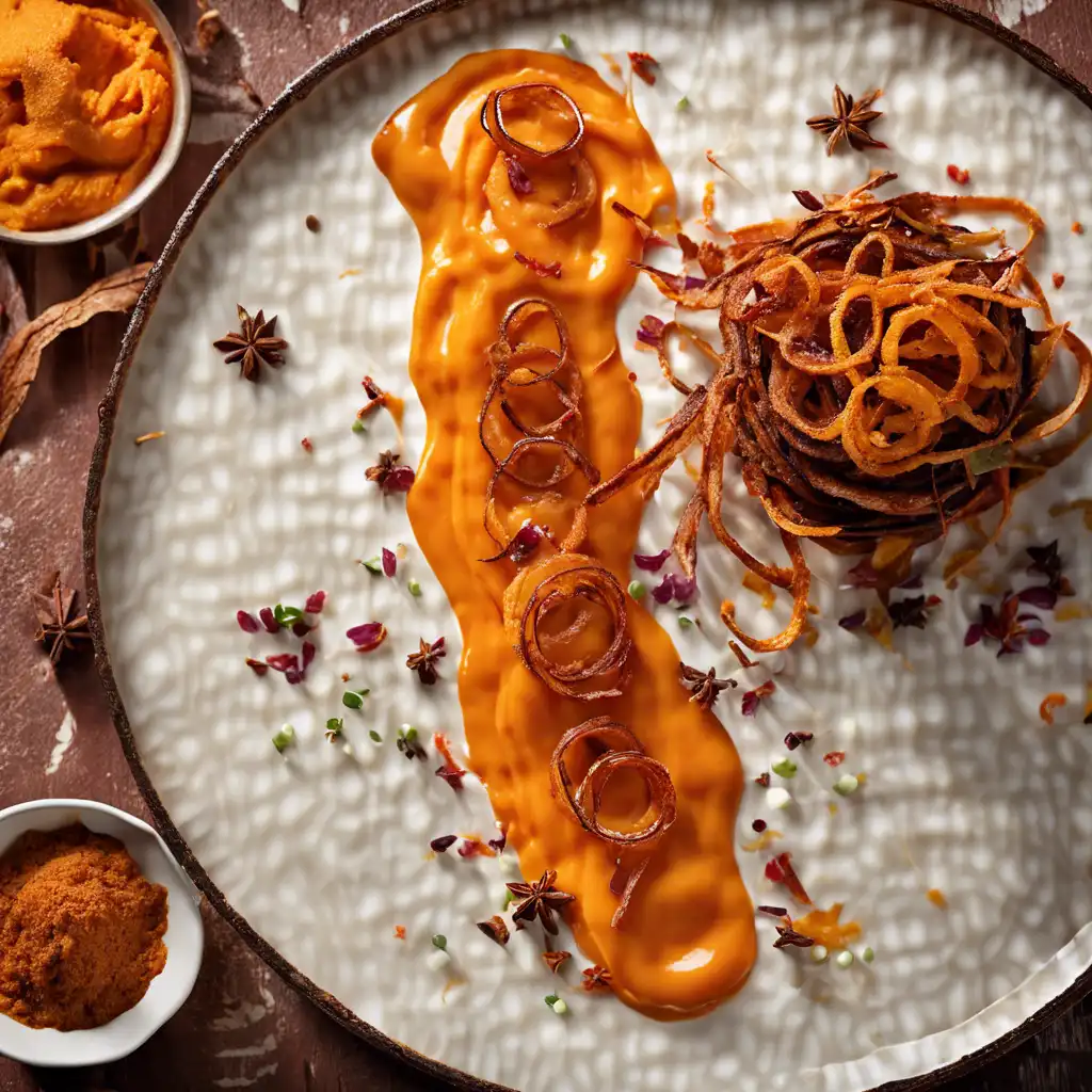 Sweet Potato Puree with Fried Onion