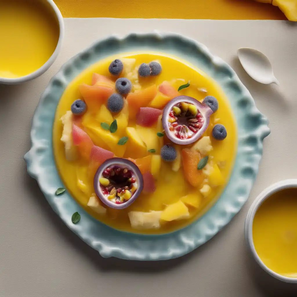 Passion Fruit Custard with Fresh Fruits