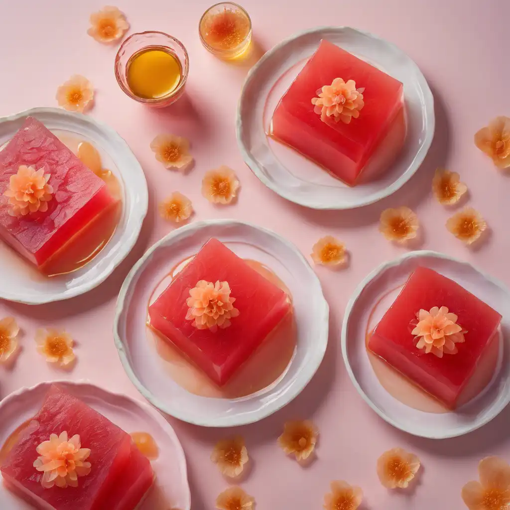 Honey and Watermelon Gelatin