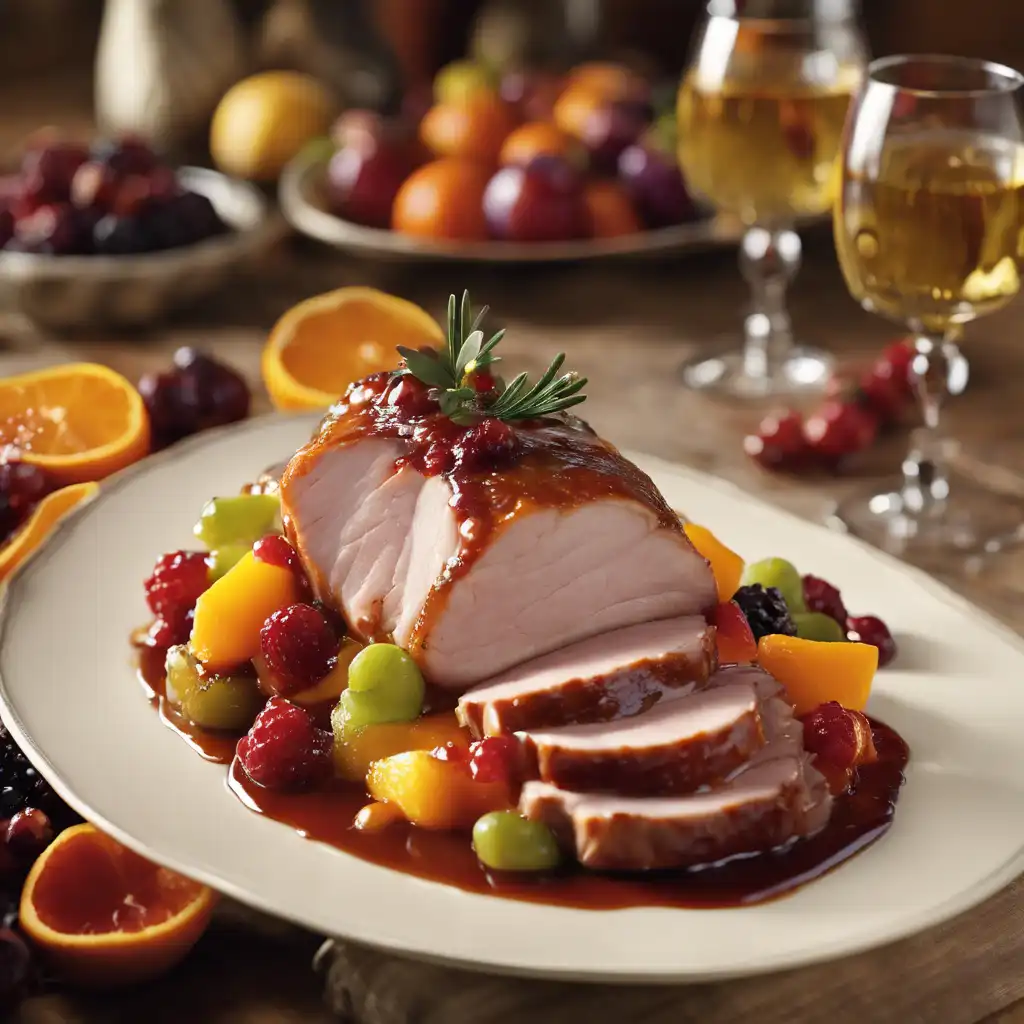 Pork Loin with Fruits in Sauce