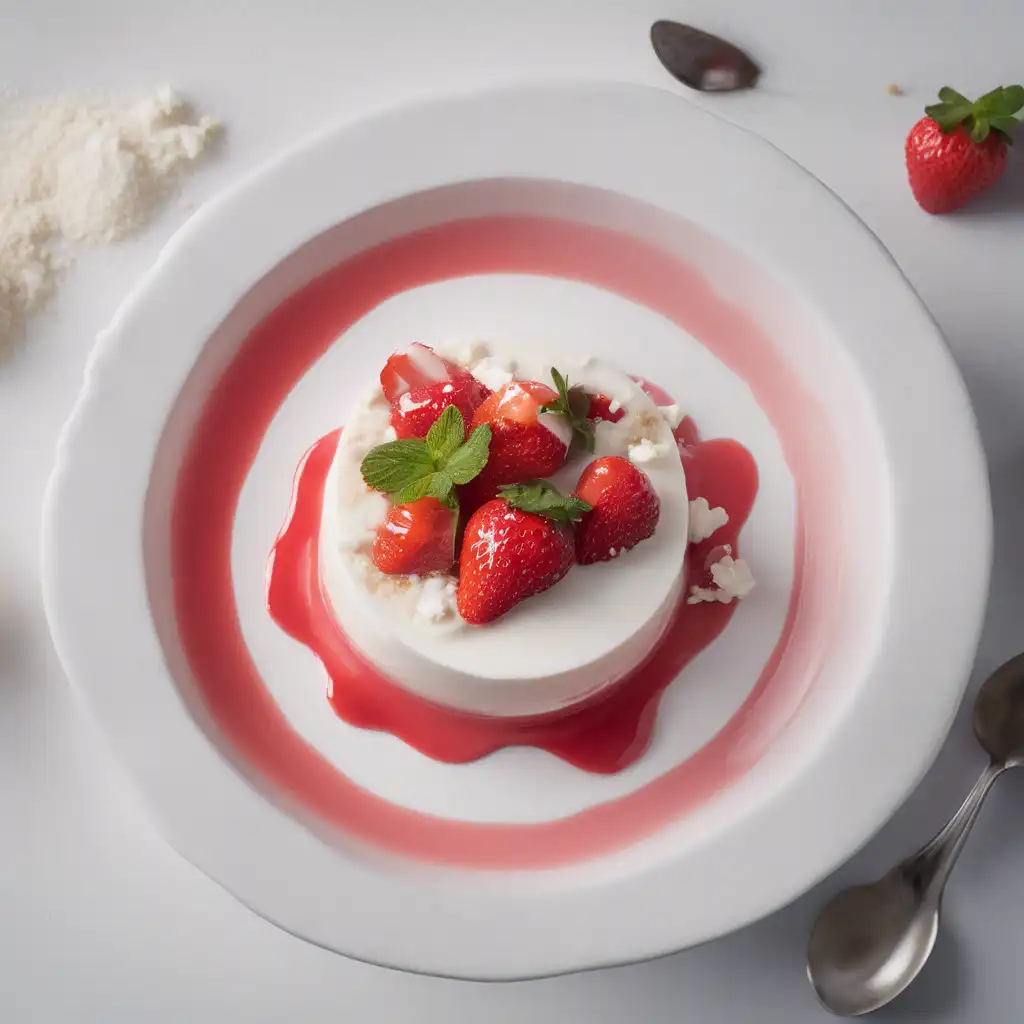 Strawberry and Coconut Panna Cotta