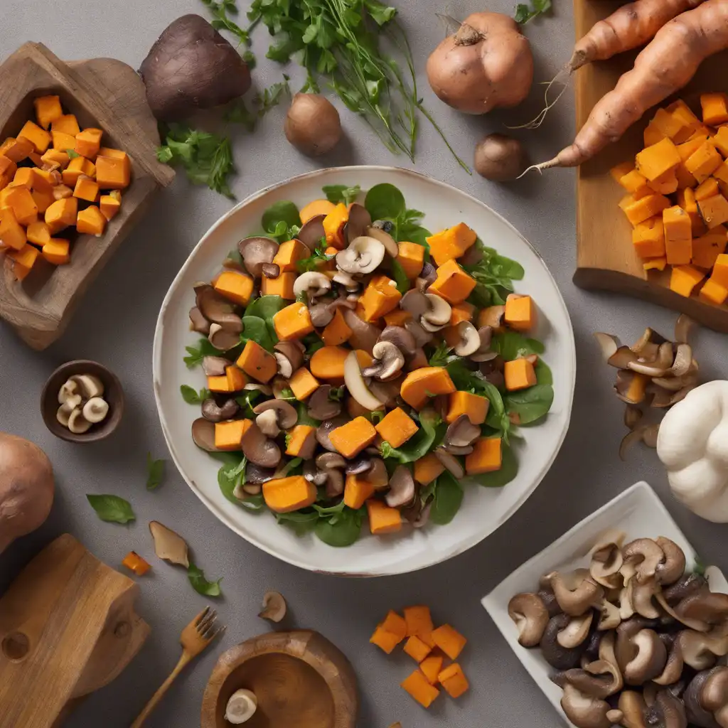 Foto de Salada de batata e cogumelo