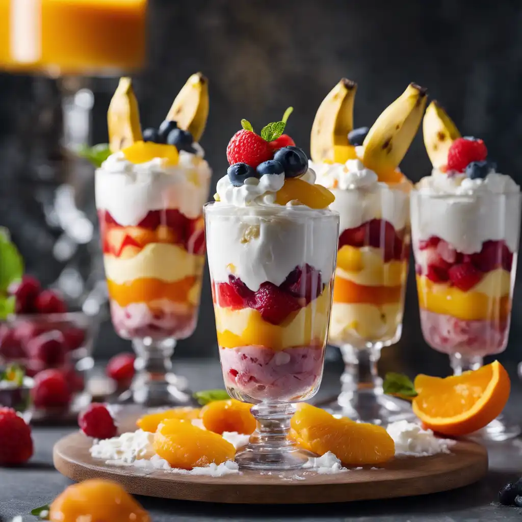 Fruit Parfait with Whipped Cream