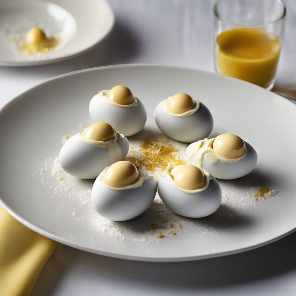 Silver Eggs with Banana Cream