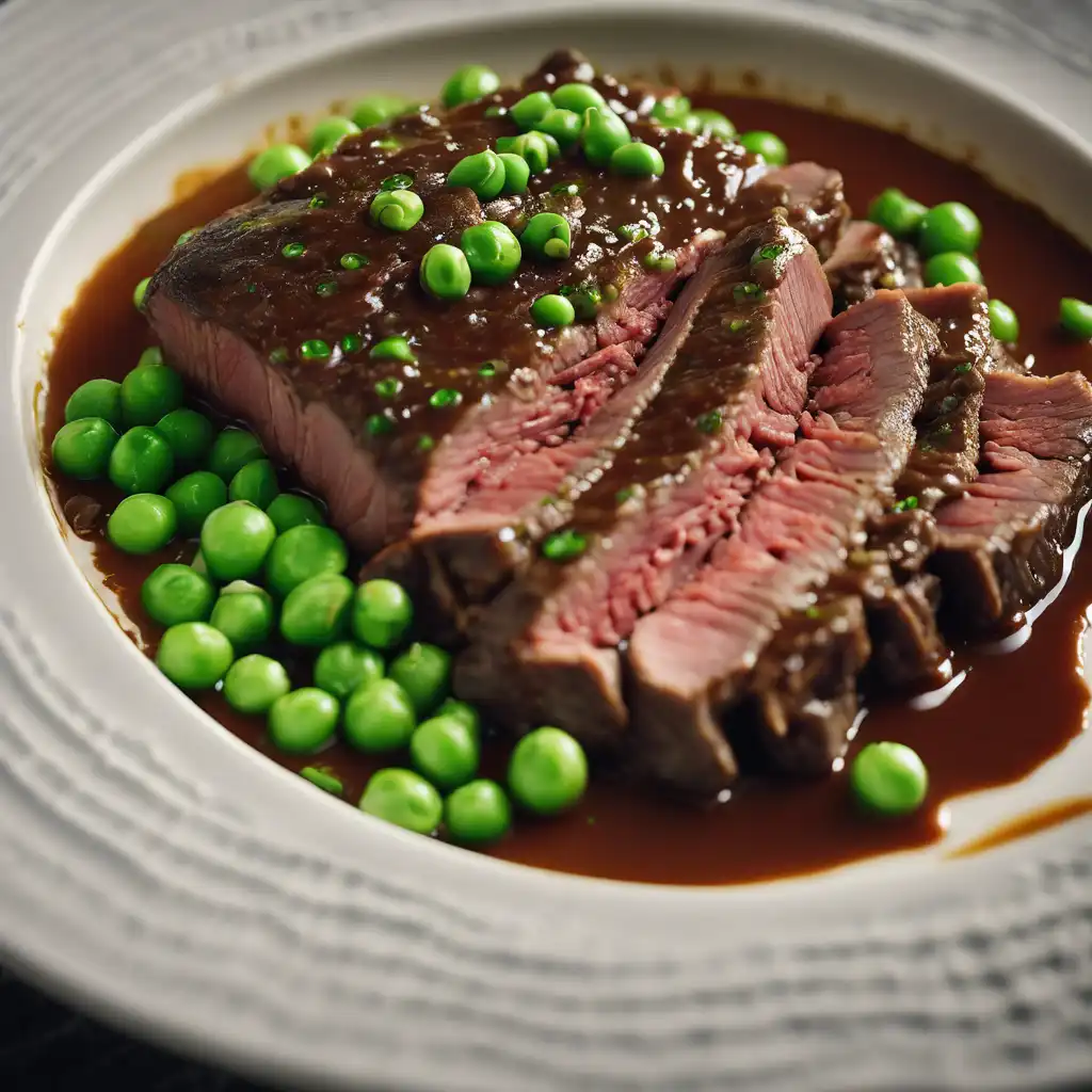 Moist Beef with Peas