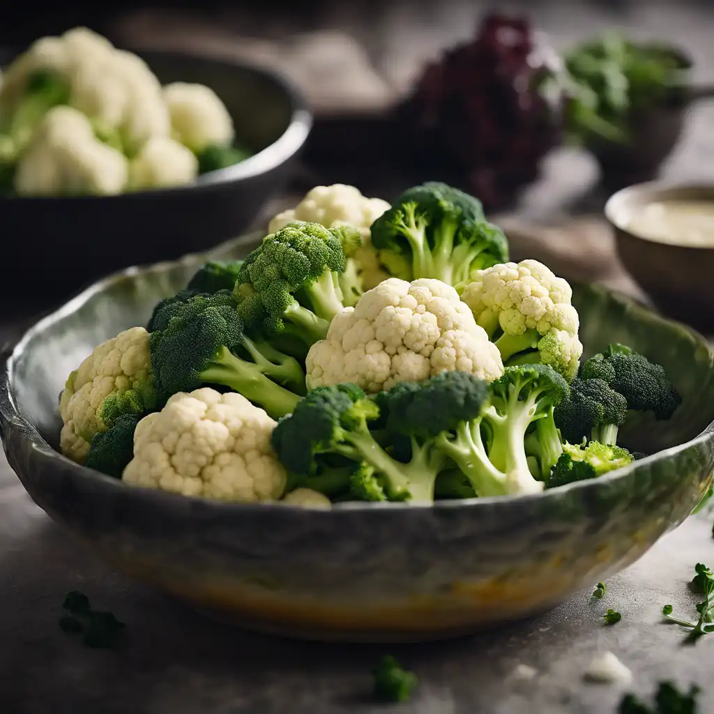 Cauliflower and Broccoli with Sauce