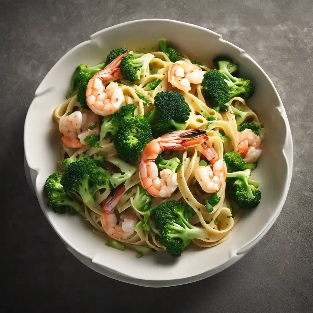 Linguine with Broccoli and Shrimp