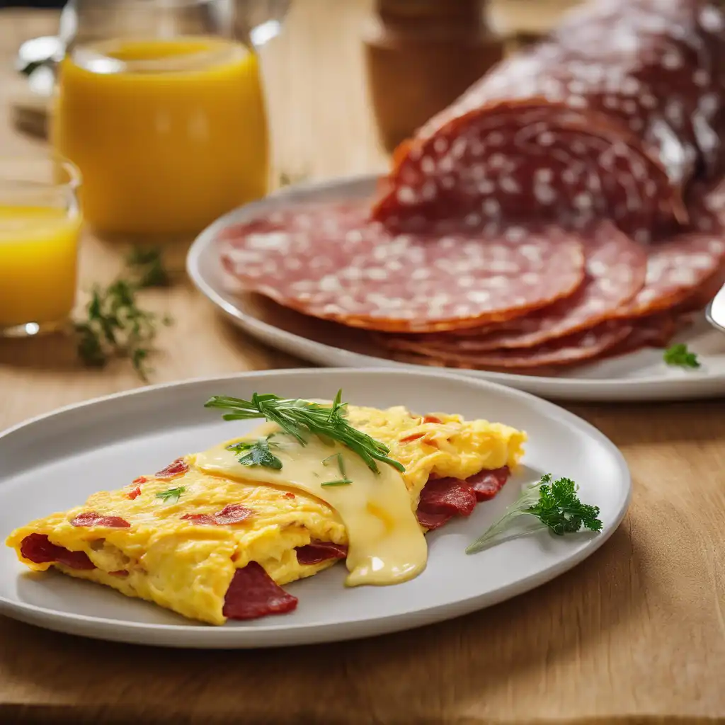 Salami Omelette