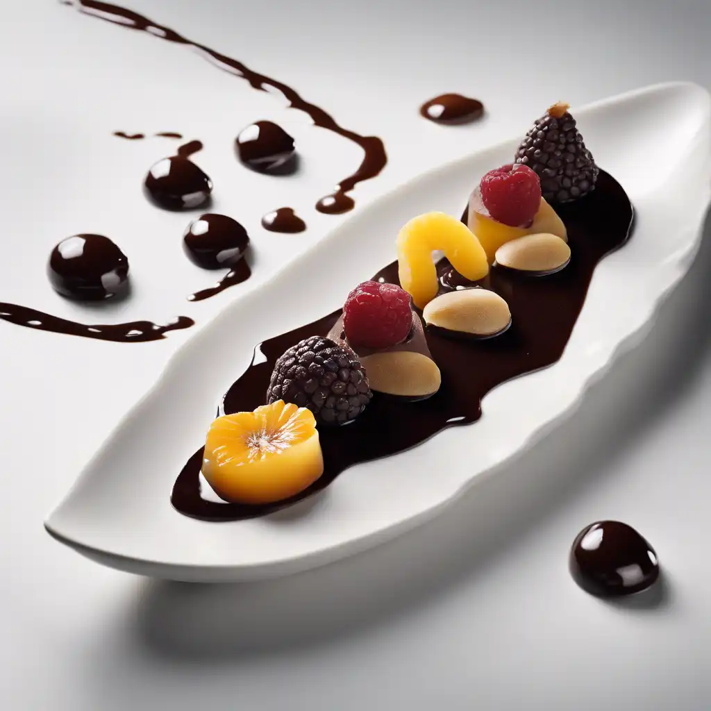 Crisp Fruits with Chocolate Sauce