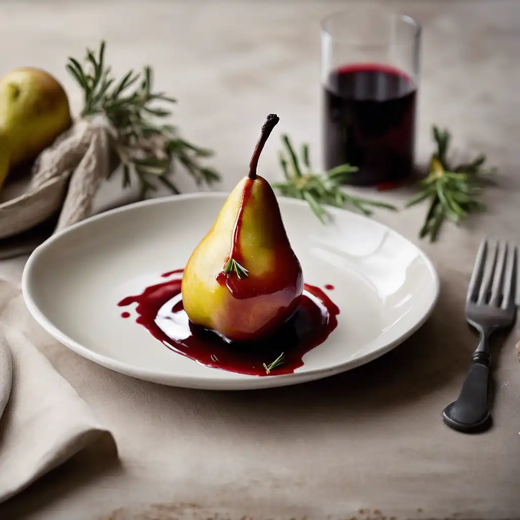 Wine-Glazed Pear