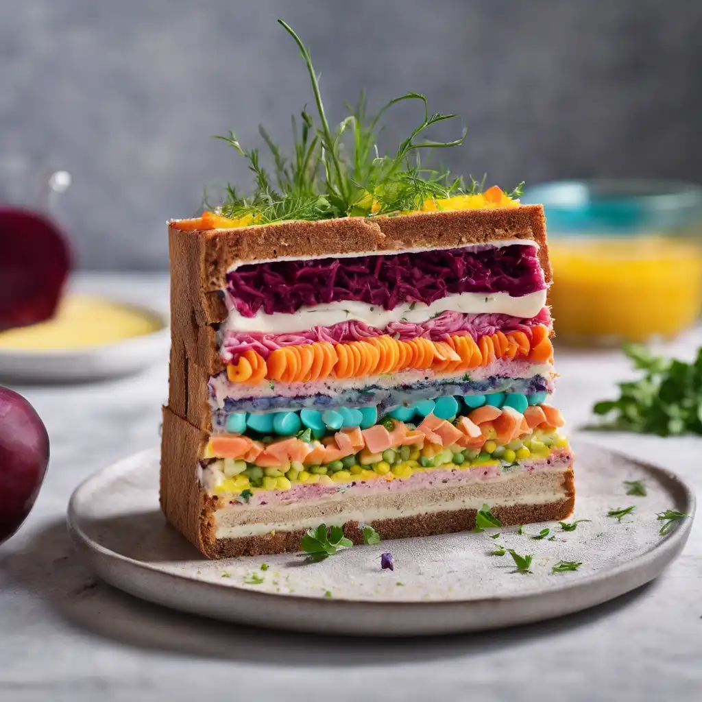 Rainbow Sandwich Cake