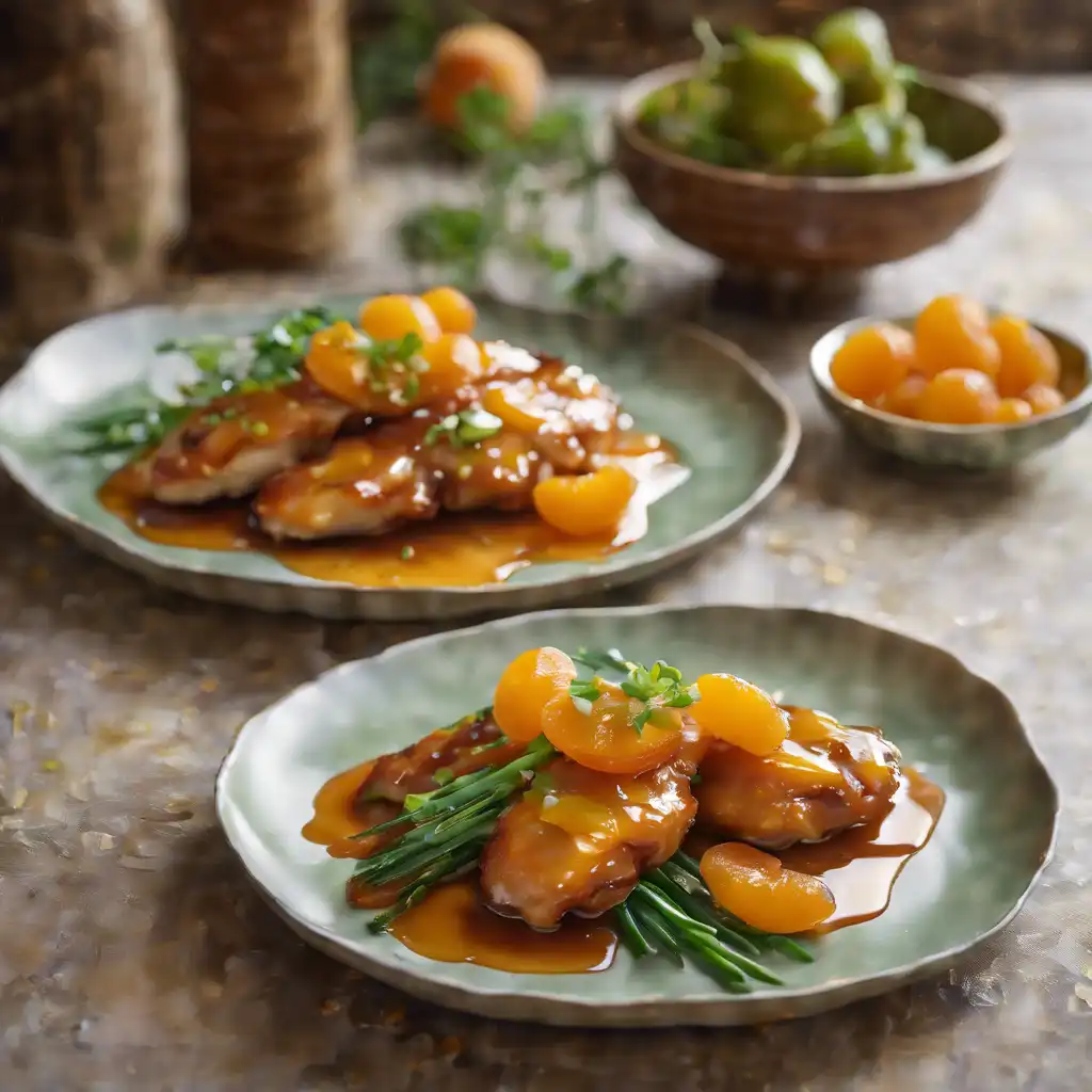 Chicken with Dried Apricot Glaze