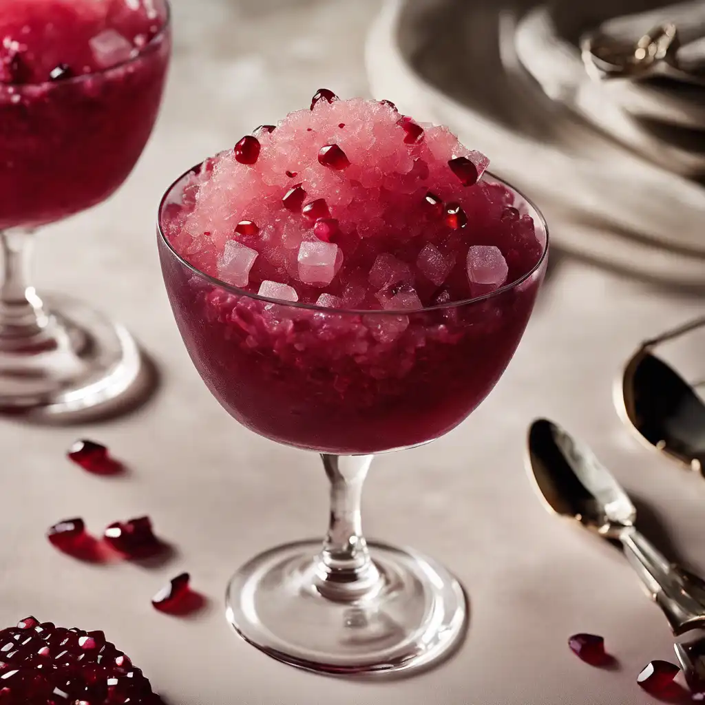 Pomegranate Granita with Cointreau