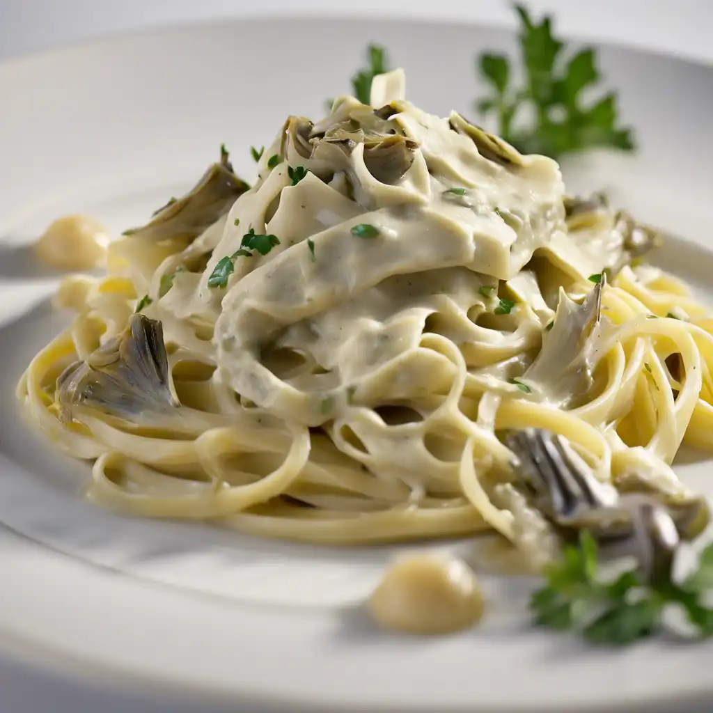 Fettuccine with Artichoke Cream Sauce