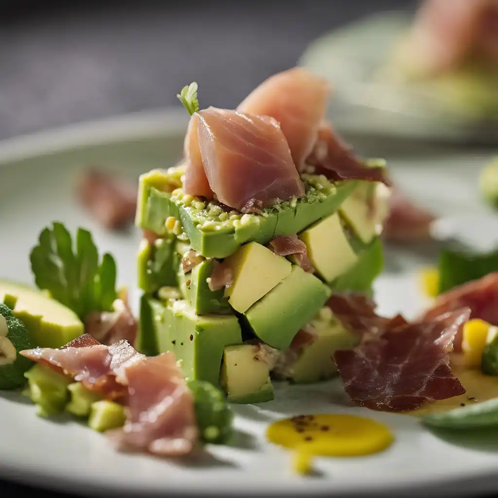 Avocado Salad with Prosciutto Rollups