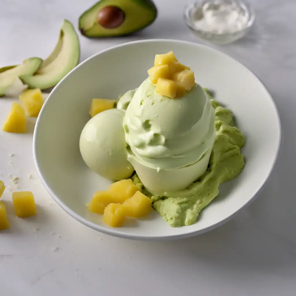 Avocado and Pineapple Ice Cream