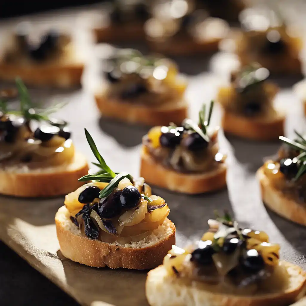 Foto de Onion and Anchovy Crostini