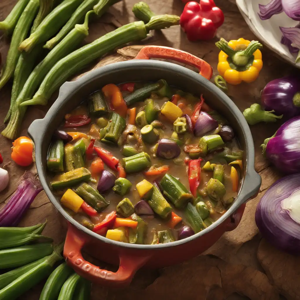 Okra Stew with Vegetables