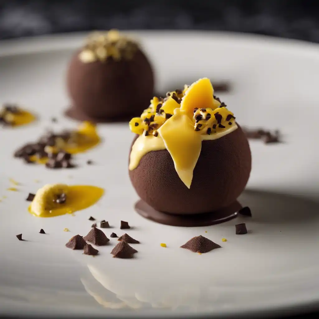 Chocolate Truffle Filled with Passion Fruit Cream