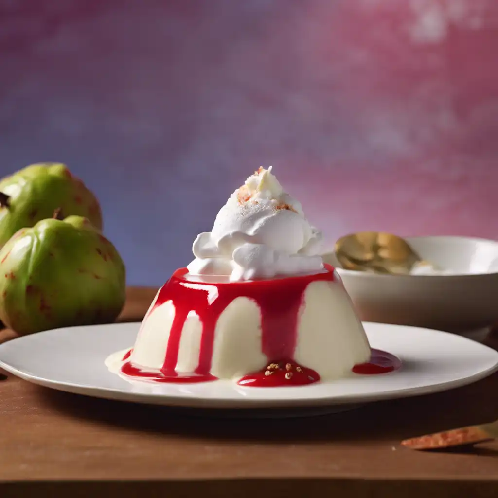 Guava Cream Pudding with Whipped Cream