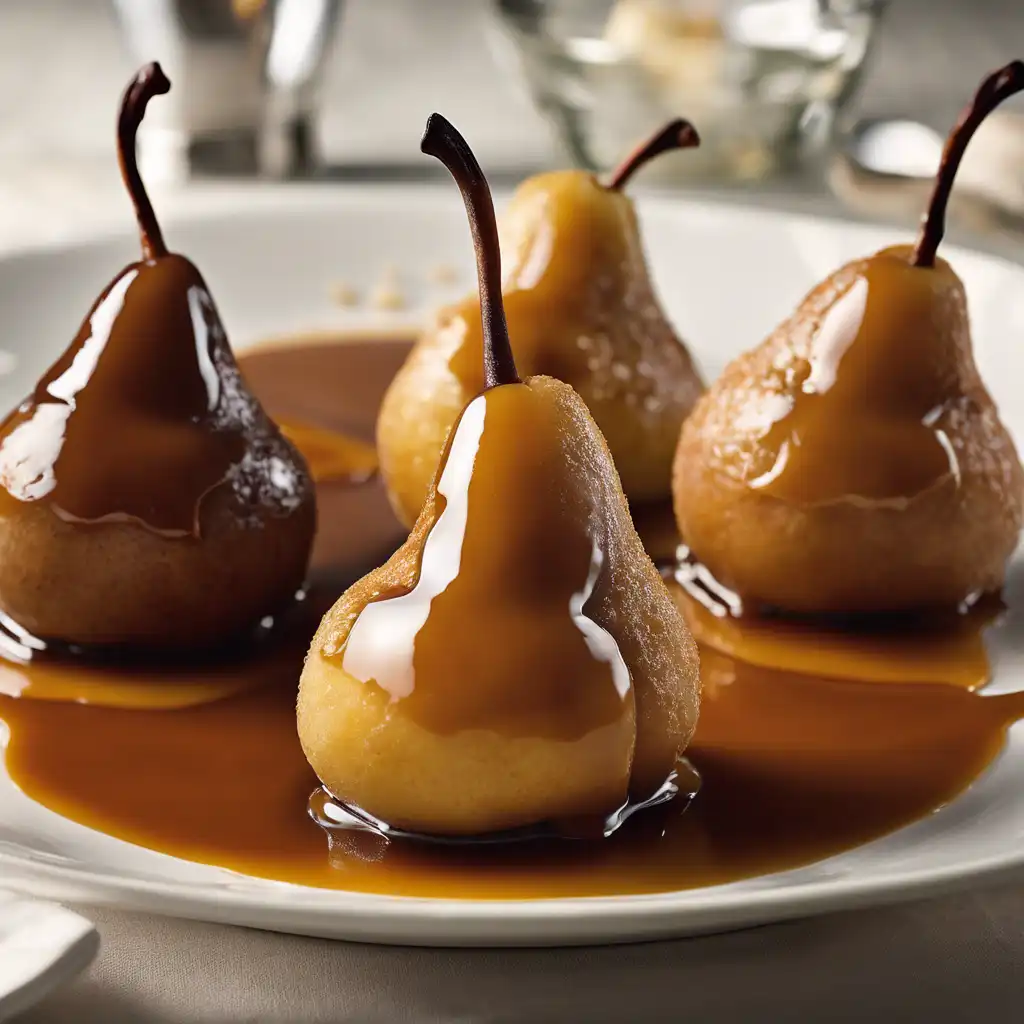 Stuffed Pears with Caramel Sauce