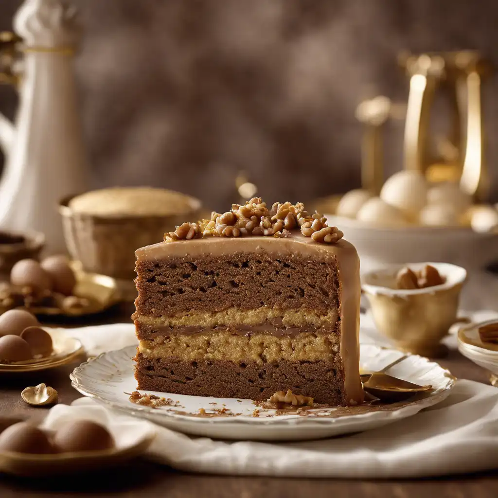 Walnut Cake with Mocha Filling